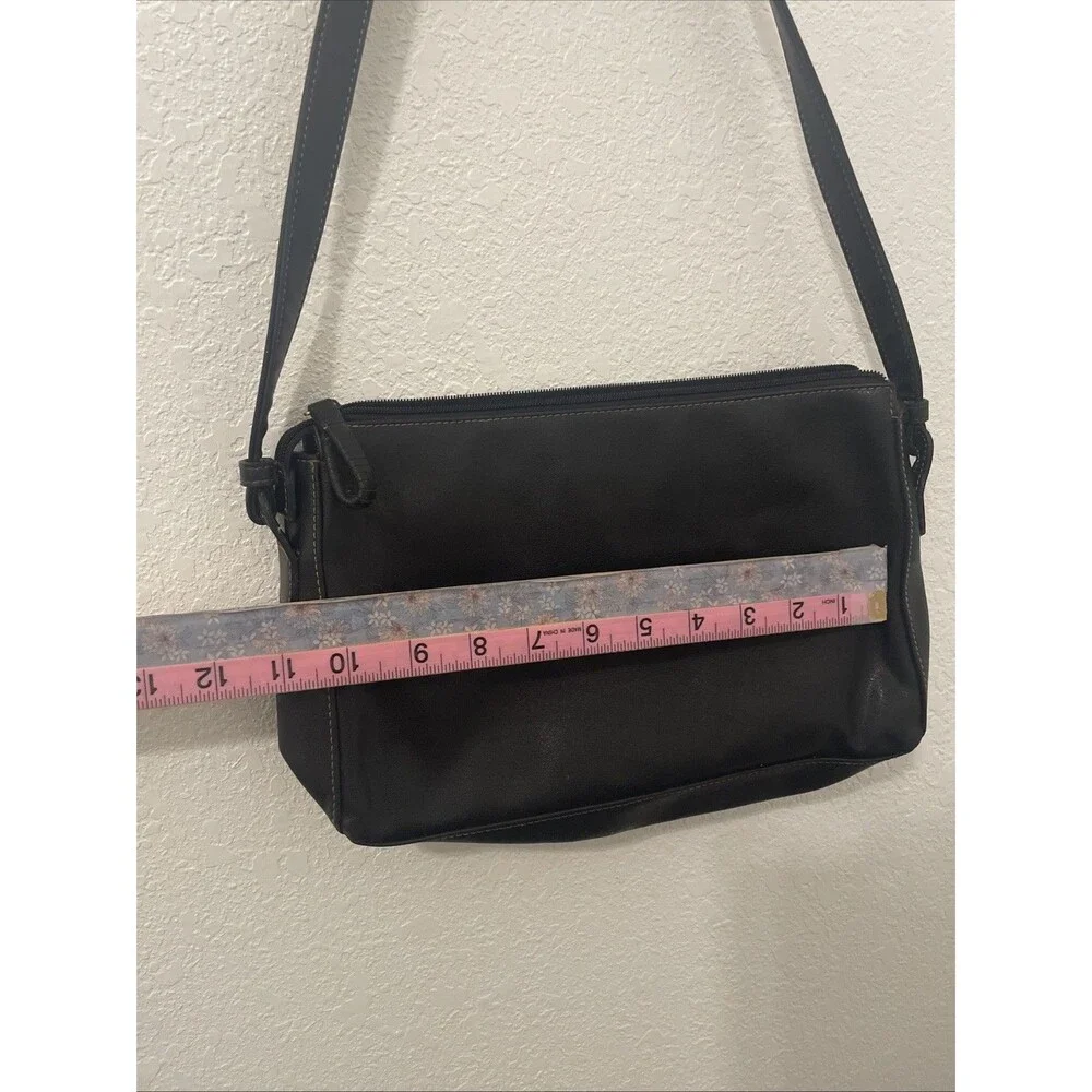 Vintage Liz Claiborne Black Handbag Purse Crossbody Shoulder Bag Classic Clean